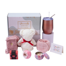 BEECO GIF2U Spa Gift Baskets for Women Luxury Self Care Gifts for Mom Get Well Soon Gifts for Friend Thank You Relaxing Box Gifts for Women 20th 30th