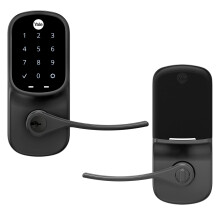 Yale Assure la palanca de palanca negra Wi-Fi Wi-Fi con pantalla tctil conectada la cerradura de la puerta del teclado inteligente con mango para la