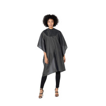 Betty Dain Professional Hair Cutting andStyling Cape Lightweight Fabric Water Resistant Nylon Snap Closure Easy Care Wrinkle Free Black 45 inc