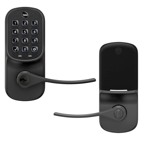 Yale Clavier    levier Yale Assure avec Z-Wave en daim noir