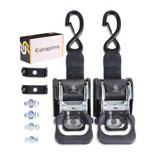 Strapinno 2PCS visszahzhat racsnis hevederek (1 7/8 in x 4 lb) Nagy teherbrs kereszttart ktoelemek csnak PWC utnfuthoz - Extra rgztokonz