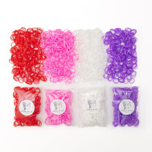 The Pony Pury Sweetheart Hair Elastics - 1 000 pack pack rouges rose rose violet et blanc elastique Clats - Bands elastiques durables sans snag p
