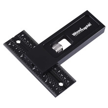 Woodraphic Precision Square linijka do pomiaru i znakowania - aluminiowe narzedzie do kadrowania stalowego do profesjonalnego uzywania stolarki (