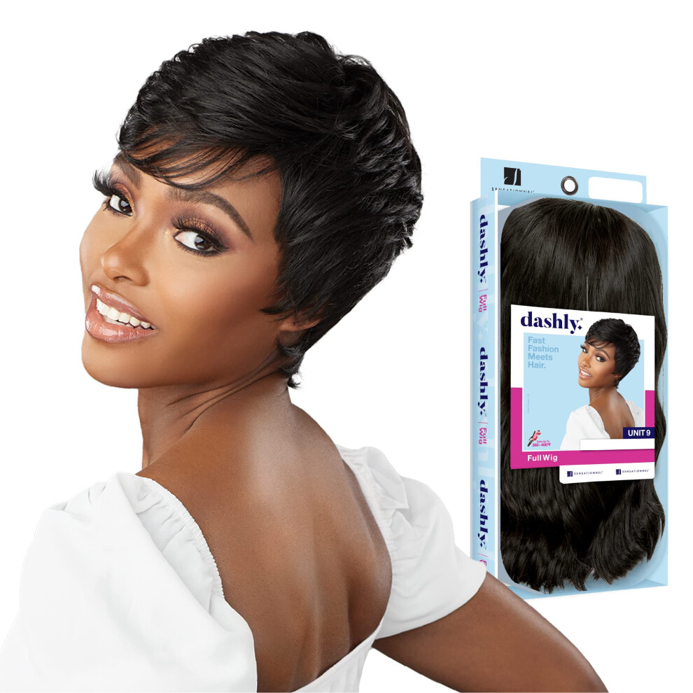 Sensacional Unisex Sensationnel Dashly Wig - Unit 9 Non Lace Cap Ready To Wear Ear To Ear Lacepart Synthetic (2 Darkbrown)