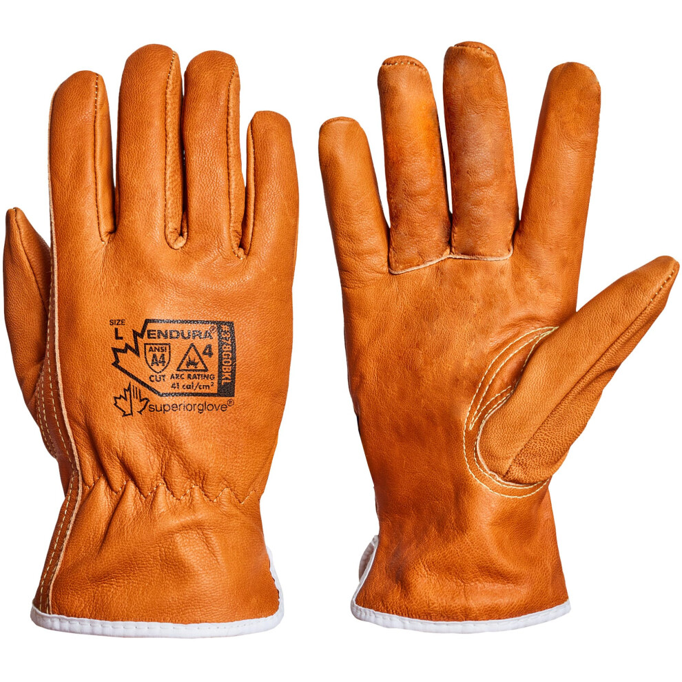 Superior 378Gobkl Endura Waterstop/Oilbloc Goat Grain Leather Drivers Glove With Kevlar Lined Work Cut Resistant X-Large (Pack Of 1 Pair) 779406126798
