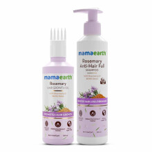 Mamaearth Coffret Croissance au Romarin pour des Cheveux Forts | Shampoing Anti-Casse et Anti-Chute + Huile Racines Fortes pour les Cheveux Faibles |