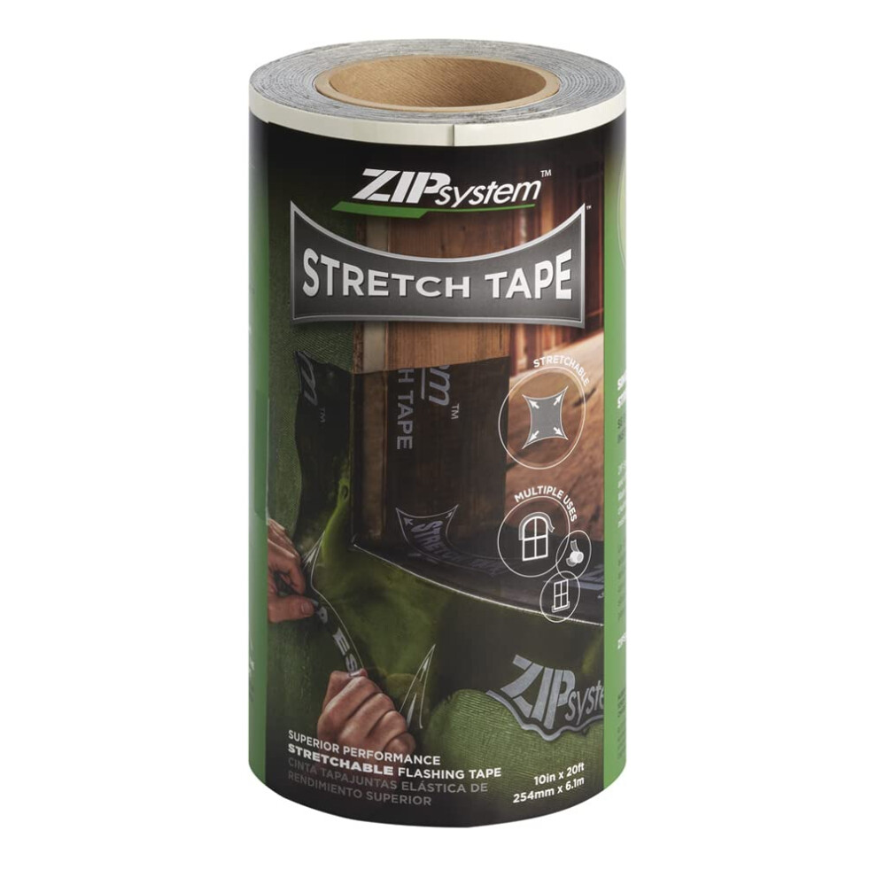 ZIP System Huber Stretch Tape | Self-Adhesive Flexible Flashing for Doors-Windows (10"""" x 20')