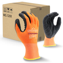 linconson 12 Pack Safety Performance Series Construction Mechanics Wrinkle Latex Work Gloves