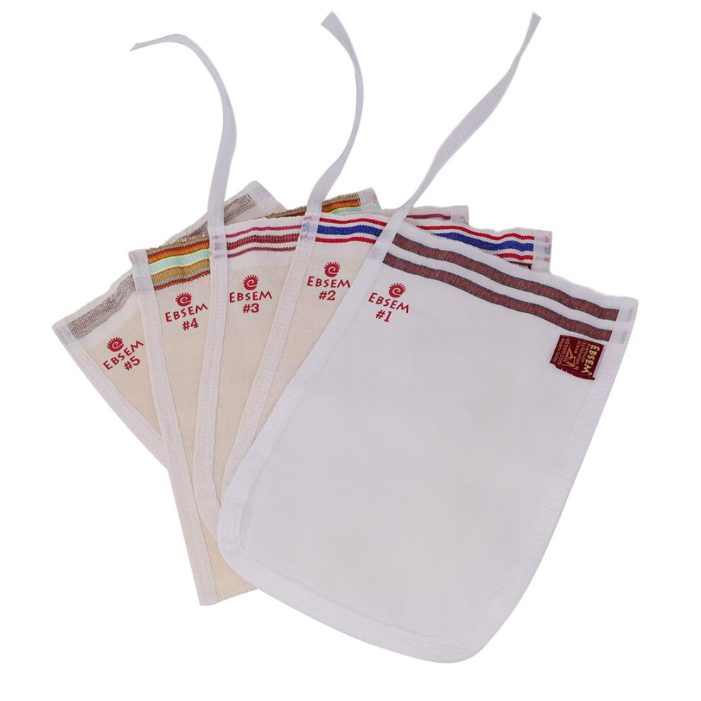 Ebsem Turkish Bath Hamam Hammam Spa Exfoliator Peeling 5 Different Gloves Kese Mitt Heel Foot File Exfoliating Gloves