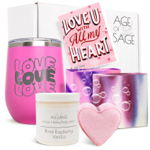 Love Spa Gift Basket for Women - Self Care Basket  Relaxation  Pampering Gift for Girlfriend  Wife  Mom  Sister  Friends - Birthday Bundles  Mothers D