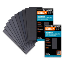 Fandeli - Carta abrasiva multiuso | Grane assortite (da 120 a 2500) | 72 fogli da 23 x 9,3 cm | Ideale per lucidare auto e mobili in legno | Sandi