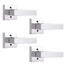 Probrico Heavy Duty Dummy-greb Udsatte skruer Firkantede d?rh?ndtag (enkeltside) til indvendig brug med poleret kromfinish til b?de h?jre-/venstr