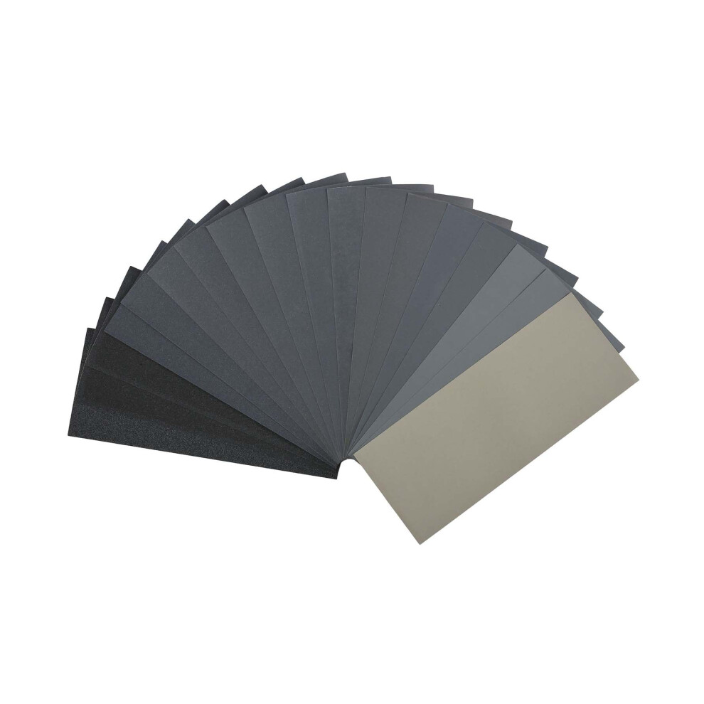 Bates- Sandpaper 18 Pack 12 Grits 120 To 3000 Assorted Grit Sandpaper Assortment Sand Paper Sandpaper For Metal Sandpaper For Wood Automotive 850025106023