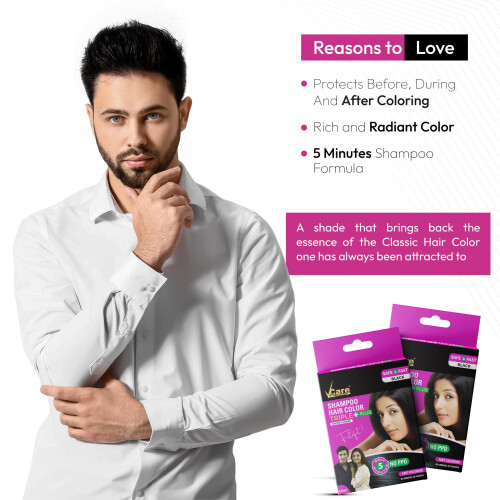 Vcare Shampoo H?rfarve Sort 25Ml 2