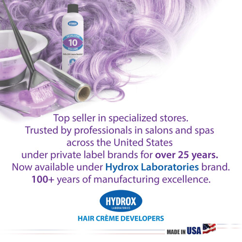 Hydrox 10-Volume Creme Developer Gentle Lift  32 Ounce (single) 2
