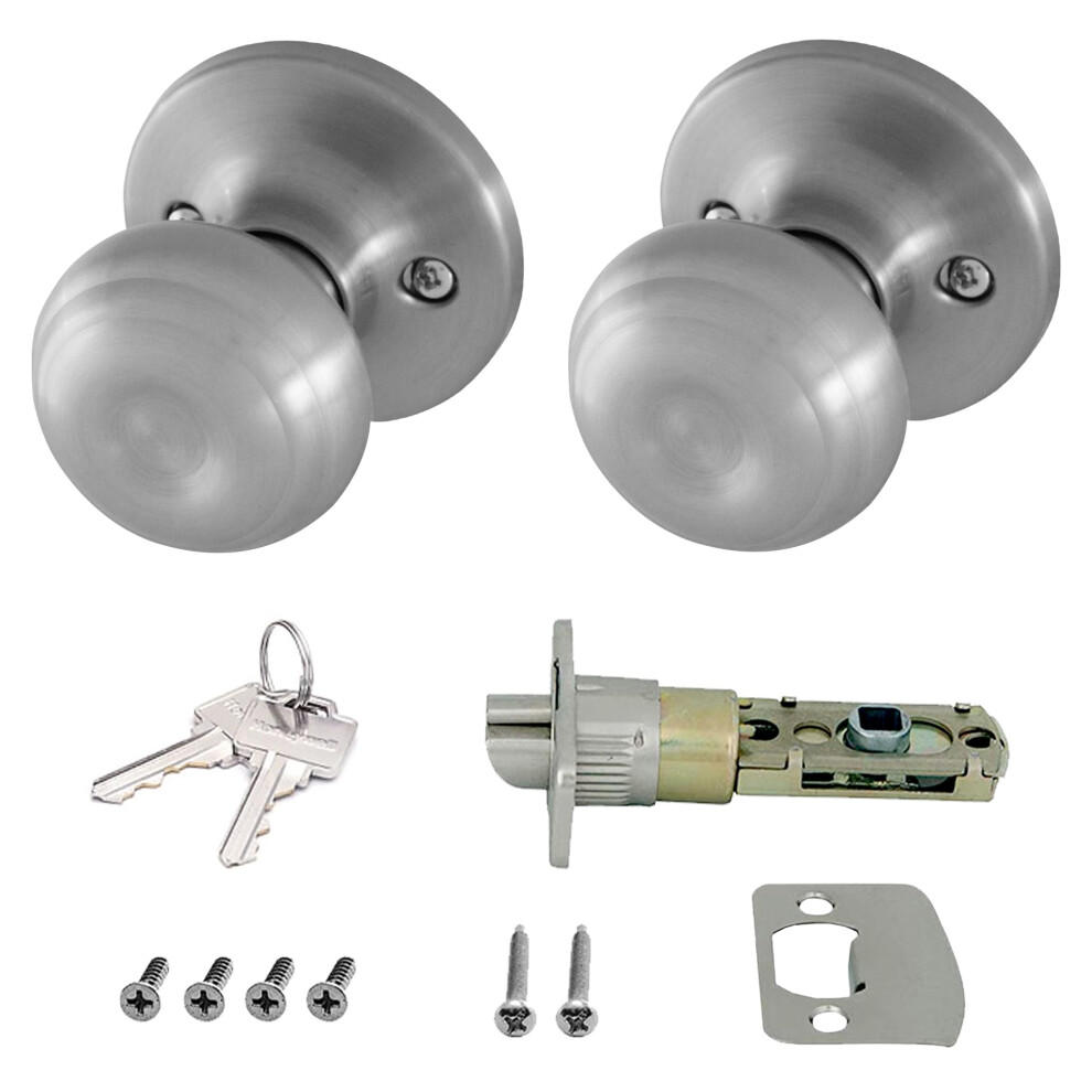 Honeywell Safes & Door Locks 8101303 Classic Passage Door Knob  Satin Nickel