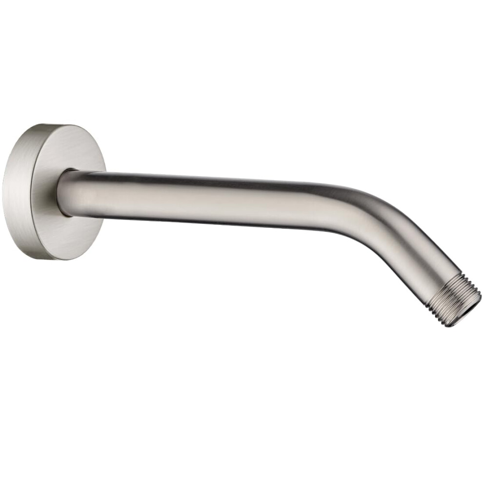 BRIGHT SHOWERS Shower Arm with Flange 10 Inches Solid Brass Shower Head Extension Arm  Wall Mounted Shower Pipe Arm for Rainfall Shower Head and Handh