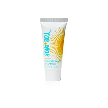 World Amenities - Sun + Sol Bulk Cleansing 2 in 1 Shampoo & Conditioner With Warm Coconut & Vanilla Fragrances Travel Size Toiletries Mini Hote