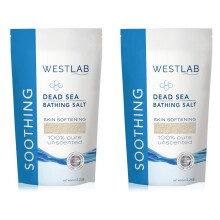 Dead Sea Salt Mineral Bathing (Soothing for Irritated Skin) 2 Pack (4.4 lb total)