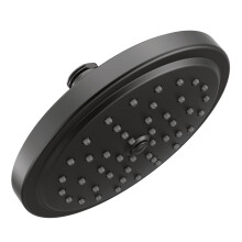 Moen Matte Black Eco-Performance One-Function 6-3/4"""" Diameter Spray Head Rainshower S176EP15BL