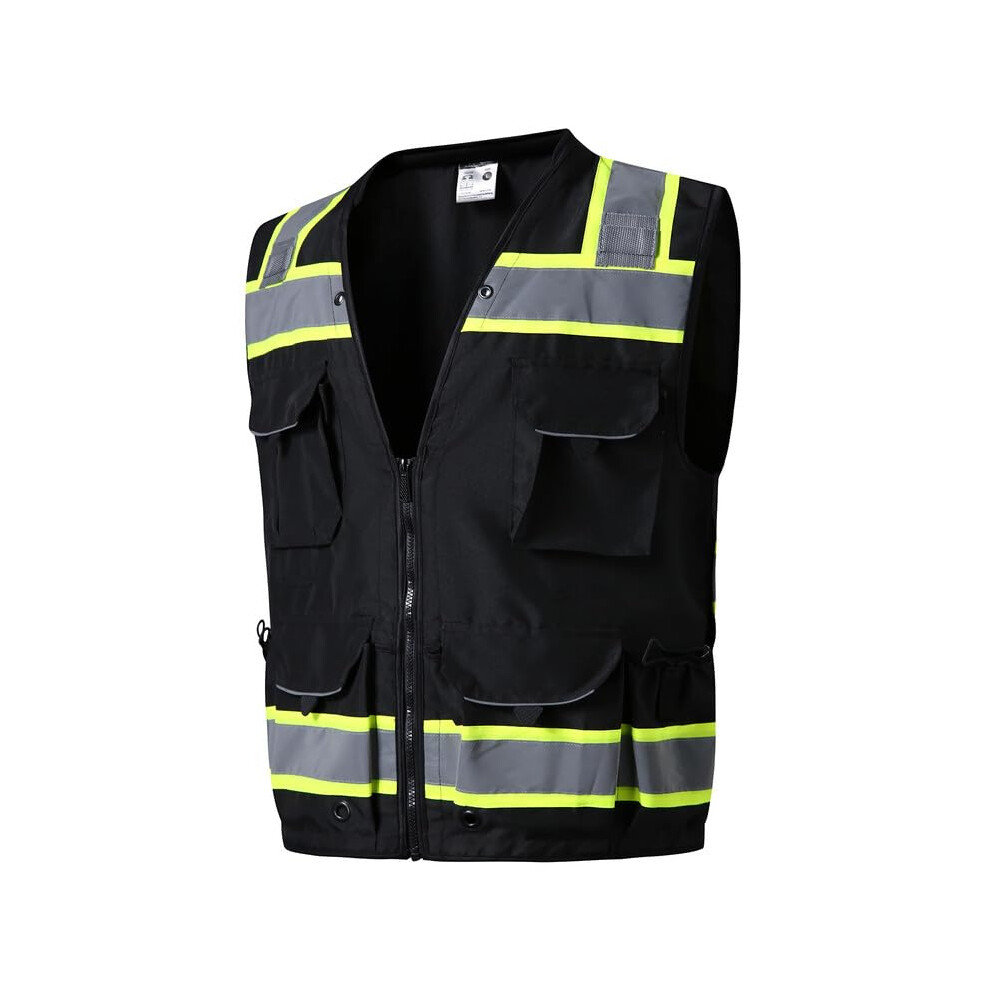 Gilet De S Curit Professionnel Sksafety 12 Poches, Gilet Haute Visibilit De Classe 2, Ansi/Isea-image