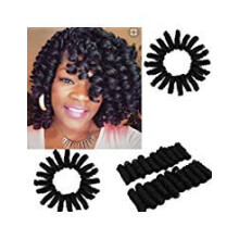AYASAL 3 Packs Synthetische Kort Krullend Haarverlenging voor Zwarte Vrouwen - Eunice Haar Kenzie Curl Gehaakte Vlechten 20 Strengen/Pack (20 inch Zw