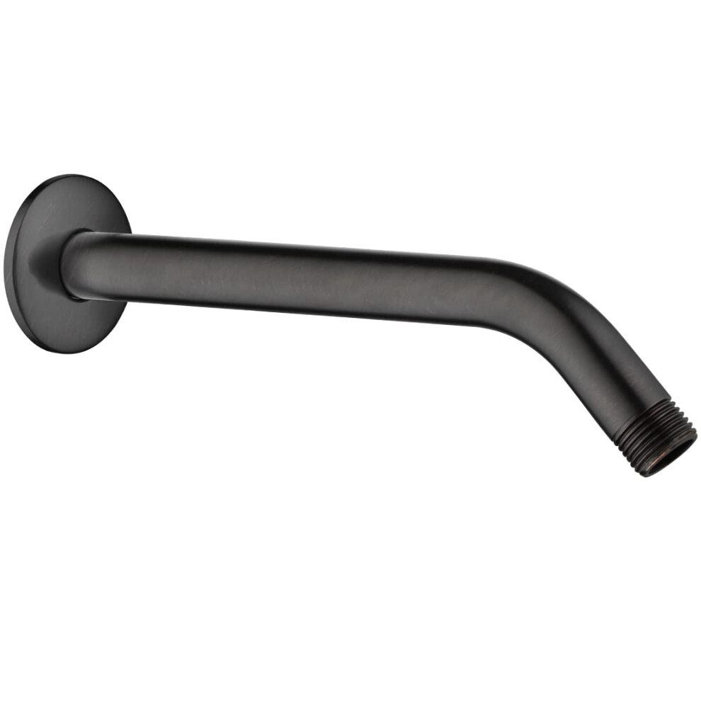 BRIGHT SHOWERS Shower Arm with Flange 10 Inches Solid Brass Shower Head Extension Arm  Wall Mounted Shower Pipe Arm for Rainfall Shower Head and Handh