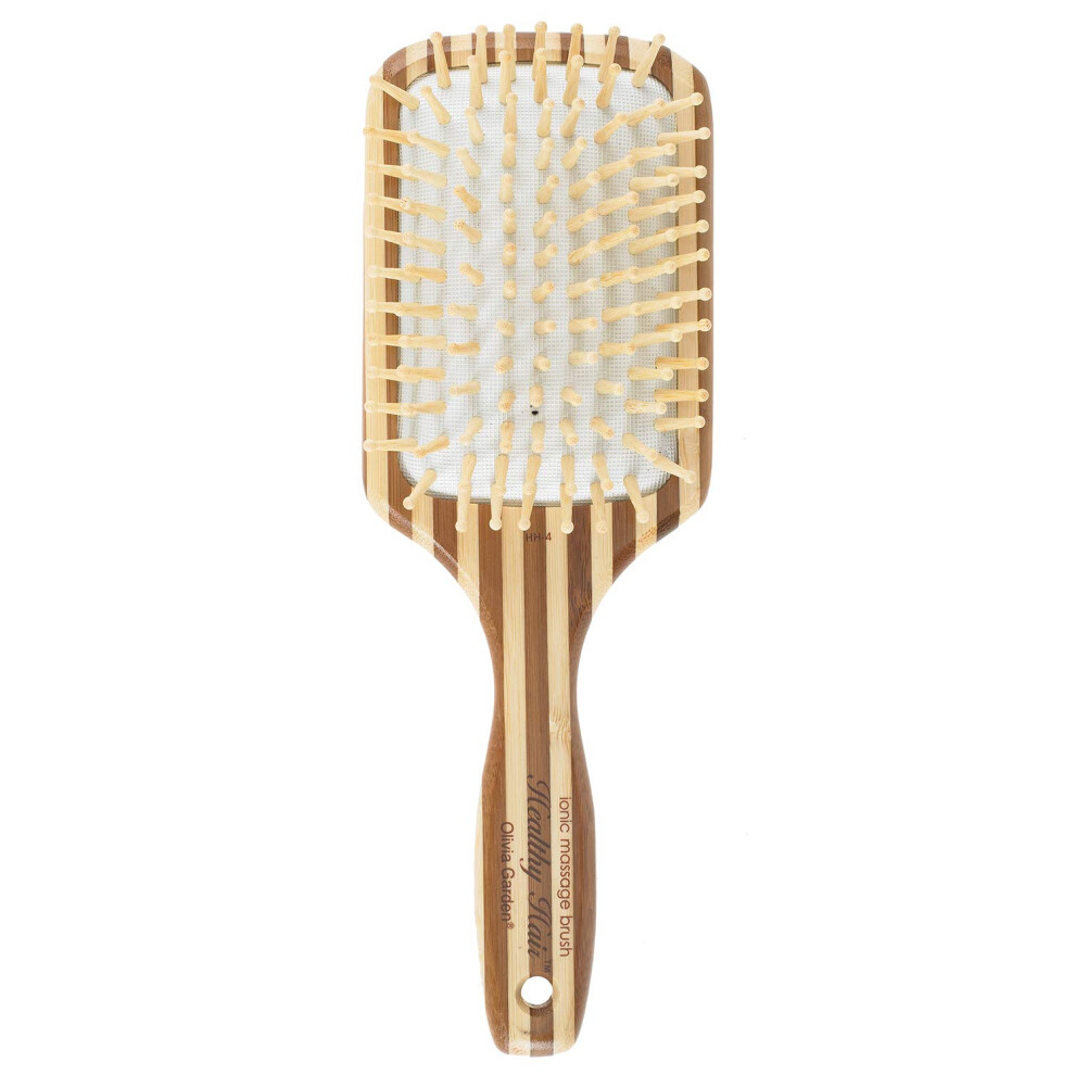 Olivia Garden Healthy Hair Eco-Friendly Bamboo Ionic Massage Hair Brush Hh-4 (Paddle Large)