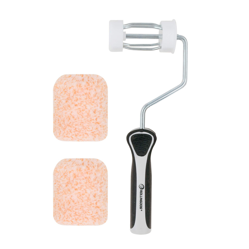 ROLLINGDOG 3 Inch Paint Roller - Small Paint Roller Microfiber Roller Covers  3/8 inch Nap for Wall Ceiling Trim Edge Painting-image-OPC-PGFPCDS-NEW