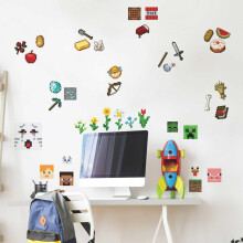 RoomMates Minecraft Peel and Stick Muurstickers van RoomMates RMK5006SCS 38 stuks