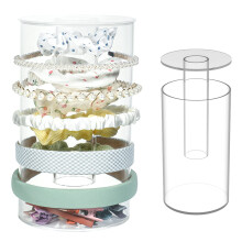 Kamehame pandeb?nd og Scrunchie Holder bunden kan placere sm? h?rtilbeh?r Klar akryl Organizer til h?rtilbeh?r H?rsp?nder H?rb?nd Sl?jfer Pins og