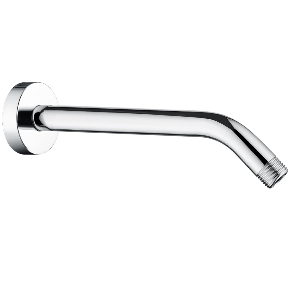 BRIGHT SHOWERS Shower Arm with Flange 10 Inches Solid Brass Shower Head Extension Arm  Wall Mounted Shower Pipe Arm for Rainfall Shower Head and Handh