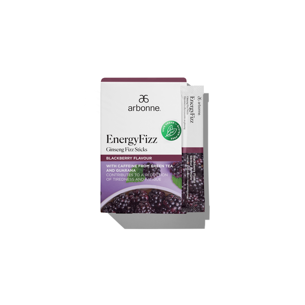 Arbonne Energyfizz Ginseng Fizz Sticks Blackberry Flavour 30 Pack