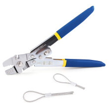 Yangoutool Draadkabelcrimper Draadkabelkrimp- en snijgereedschap: Veelzijdige 2-in-1 plaatstalen smeedhandgrepen 0,1 mm - 2,2 mm aluminium ovale dubb