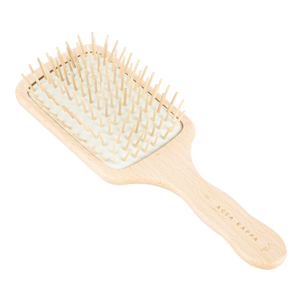 Acca Kappa Pneumatic Beech Wood Paddle Brush With Wooden Pins