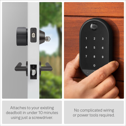 Yale Yale August Wi-Fi Smart Lock mit Keypad Touch in Schwarz 2
