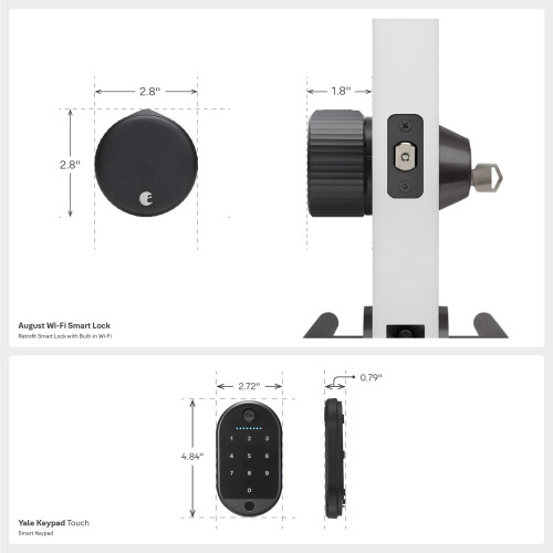 Yale Yale August Wi-Fi Smart Lock mit Keypad Touch in Schwarz 1