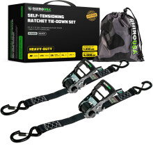 Rhino USA nfeszto racsnis rgztopntok (2PK 1.6INX15FT) Nagy teherbrs, szabadalmaztatott rakodszj megtartja a feszltsget, amikor a rakom