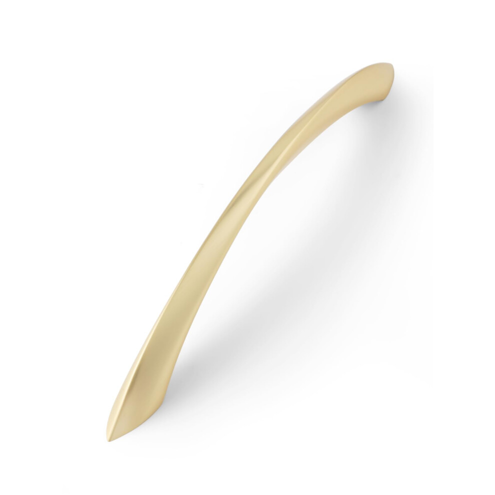 Jiasenbao Brushed Gold Cabinet Pulls 7.56 Inch Arch Twisted Brass Handles Drawer Kitchen Cupboard Bathroom Dresser Cabinet Hardware Zinc Alloy 5 Pack 749877232120