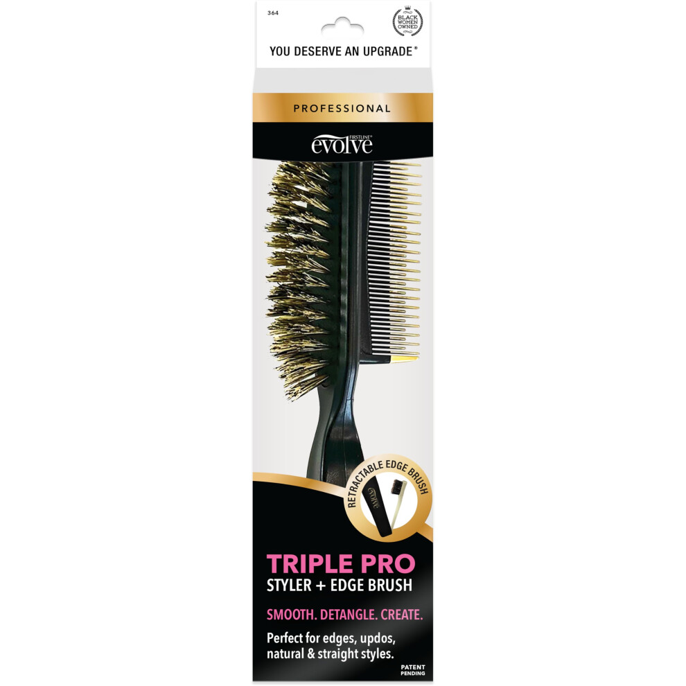 Brosse de style Evolve Triple Pro avec Edge Brush