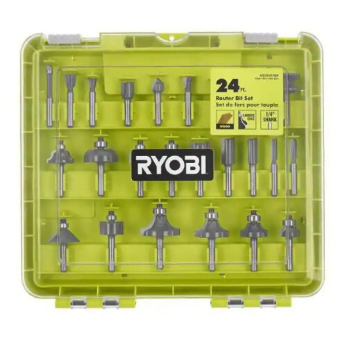 Ryobi RYOBI 24-Piece Router Bit Set with CASE