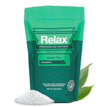 Relax Spa & Bath, Epsom- und Totes-Meer-Salze, Aromatherapie-Badesalz f   r Whirlpool oder Spa, mit Magnesium und Gr   ntee-Duft