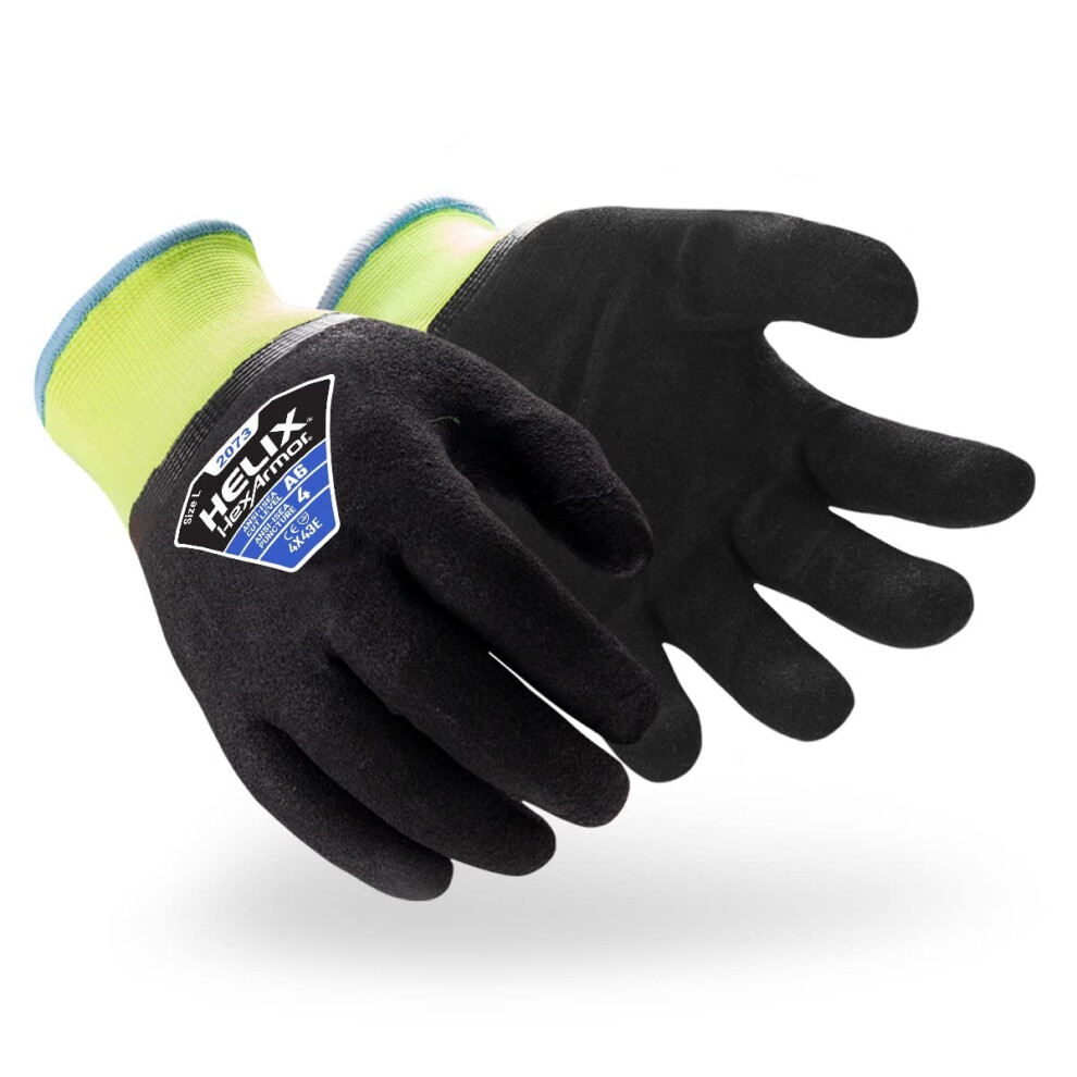 Photos - Safety Equipment HexArmor Cut-Resistant Liquid-Resistant Nitrile Palm Knit Work Gloves | Helix 2073 | XX-Large 2073-XXL (11)