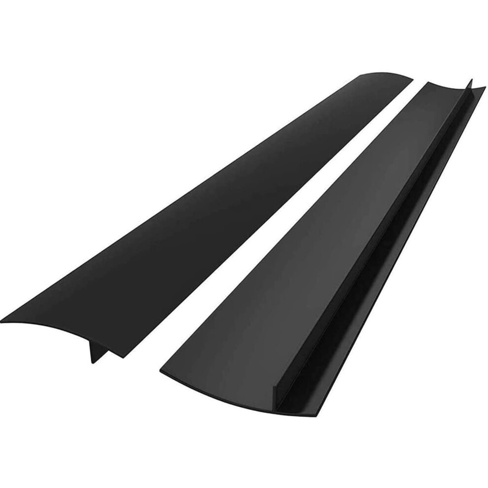 Silicone Gap Cover (2 Pack) Silicone Gap Filler Stopper Kitchen Stove Counter Gap Covers - Flexible Stove Space Fillers Food Grade (21Inches Black) 192242273479