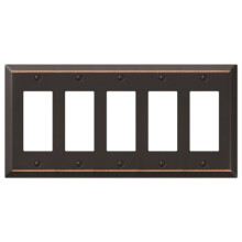 Amerelle 163R5DB Century Wallplate 5 Rocker Steel regtett bronz 1 csomag