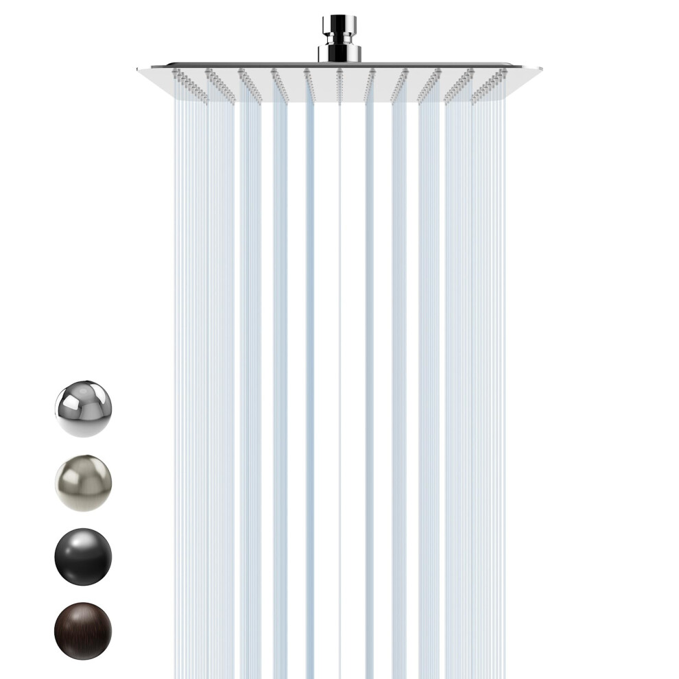 Sr Slonce Rise Luksus 10 -Calowy Duzy Kwadratowy Stal Nierdzewna Glowica Prysznicowa Pod Prysznicem Deszczu Deszcz-image