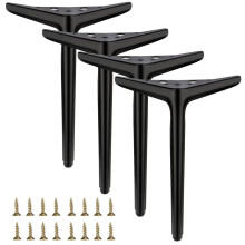 9,8 inch/25 cm matzwarte metalen meubelpoten set van 4 DIY vervanging voor kastpoten bankpoten stoelpoten