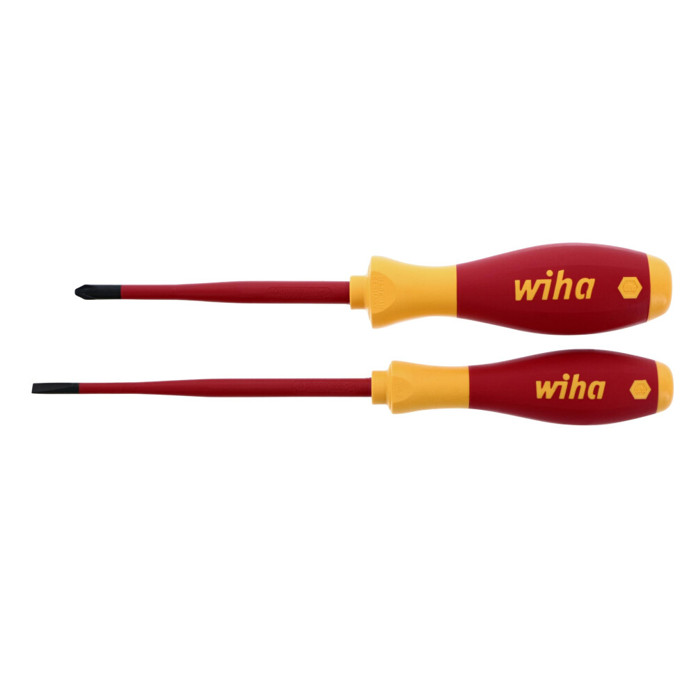 Wiha 32189 Insulated Screwdrivers Slim No.2 and 4.5  2-Piece Set