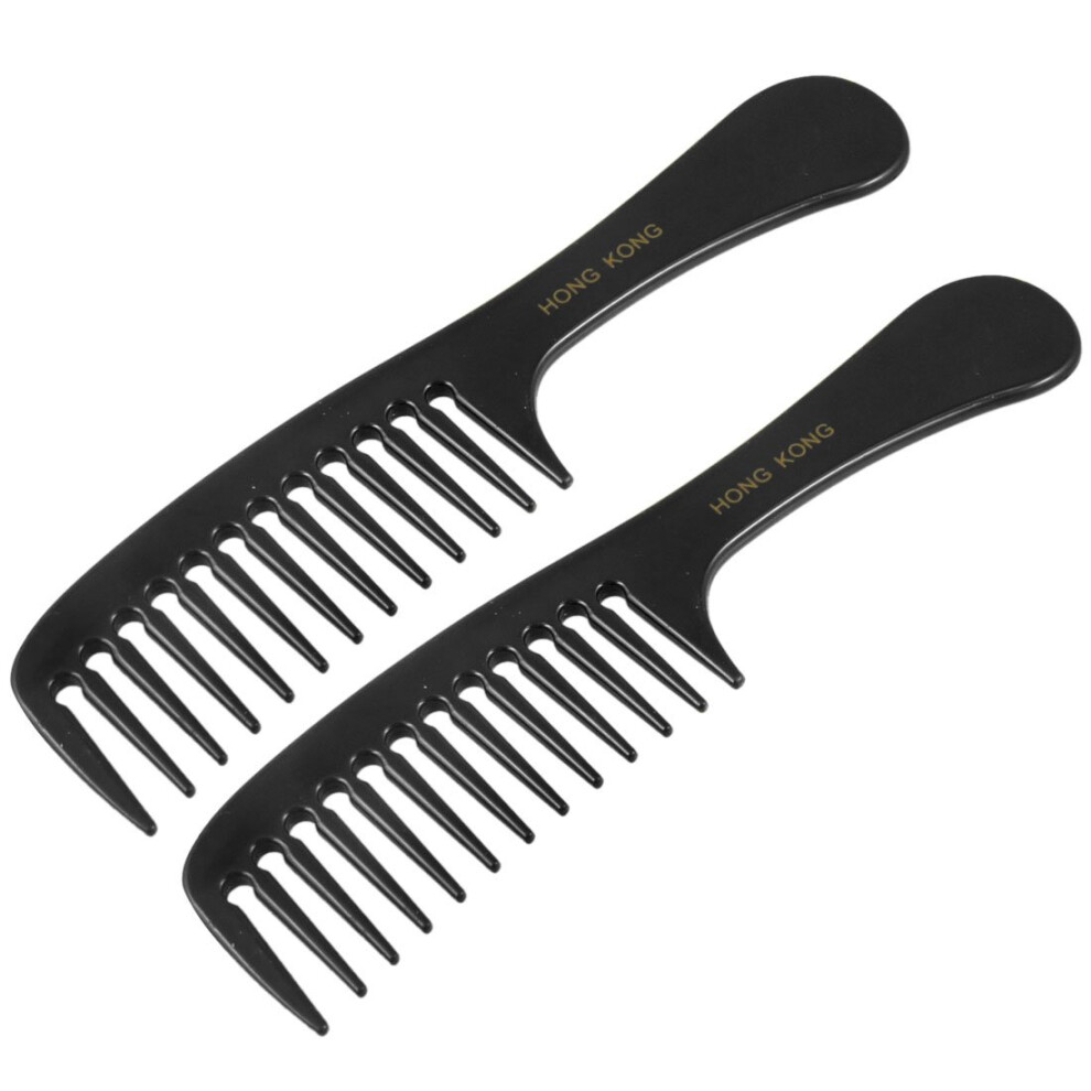 Uxcell Hair Combs Wide Tooth Comb For Curly Hair 9 Inches Hair Care Products For Women Men 2 Pcs Plastic Beard Comb Hair Styling Tool For Diy Hairs