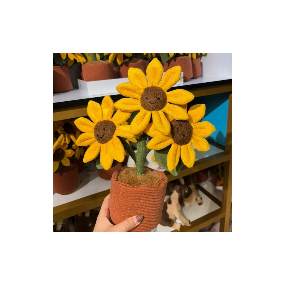 Bonxaif New Arrival Amuseables Sunflower Plush Toy Kids Gifts